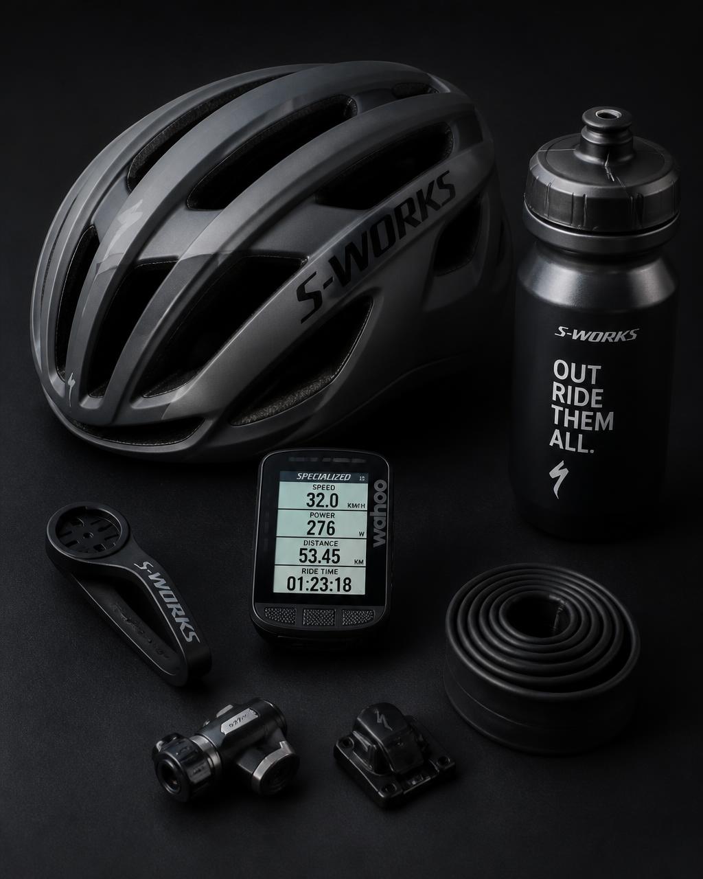 Cycling accessories including pumps, lights, cages and tools